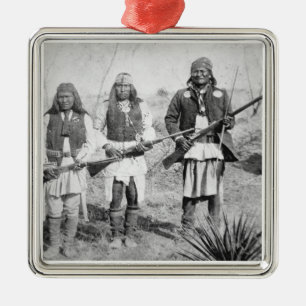 Ornamento De Metal Geronimo e três de seus guerreiros de Apache, 188