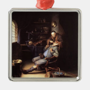 Ornamento De Metal Gerrit Dou a extração do dente