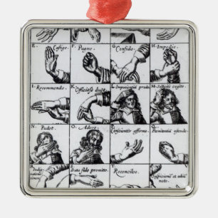 Ornamento De Metal Gestos para miming Chrilogia de John Bulwer '