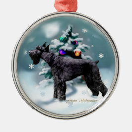 Ornamento De Metal Giant Schnauzer Natal
