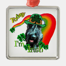 Ornamento De Metal Gigante Schnauzer Dia de São Patrício