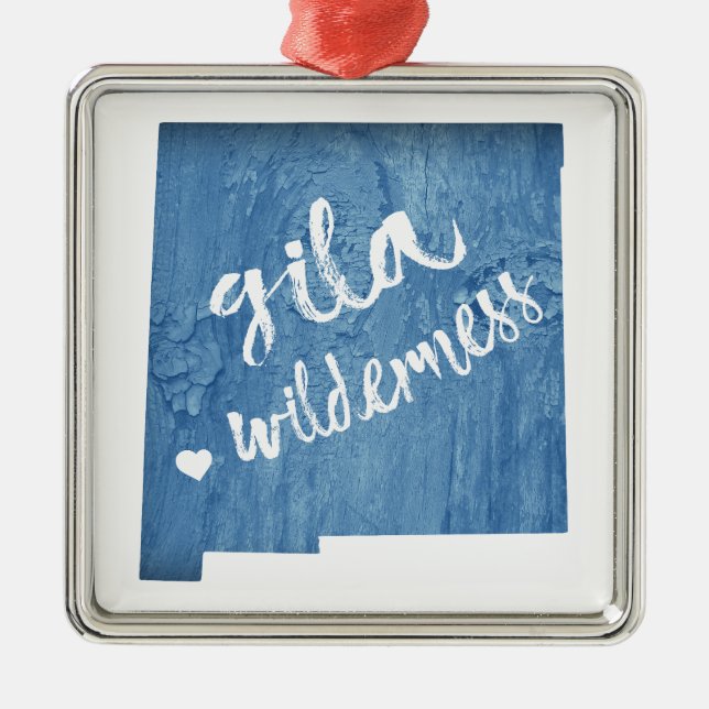 Ornamento De Metal Gila Wilderness Novo México Madeira Grain (Frente)