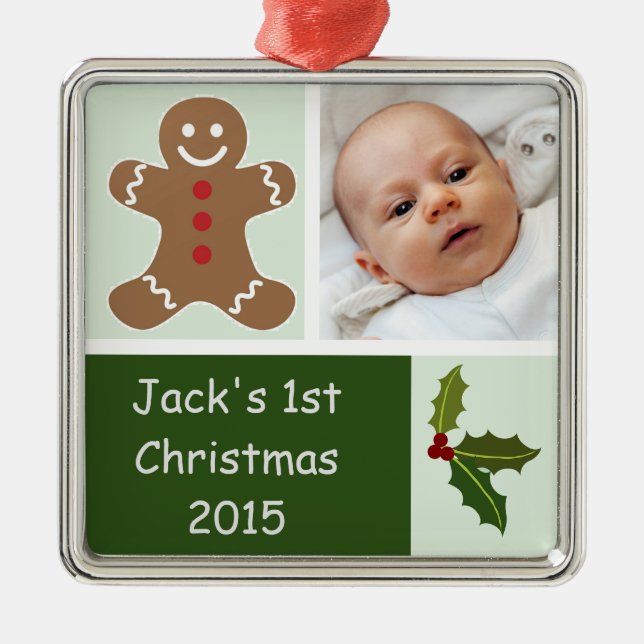 Ornamento De Metal Gingerpão e Holly (Frente)