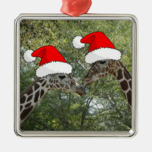 Ornamento De Metal Girafas de Natal