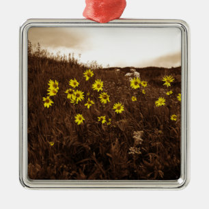 Ornamento De Metal Girassóis