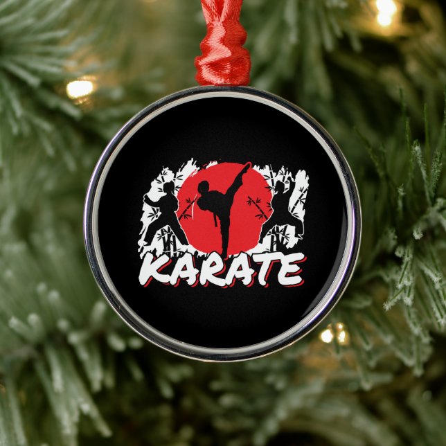 Ornamento De Metal Girls Karate - Tema Japonês Patriótico (Árvore)