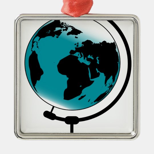 Ornamento De Metal Globo montado no giro de giro