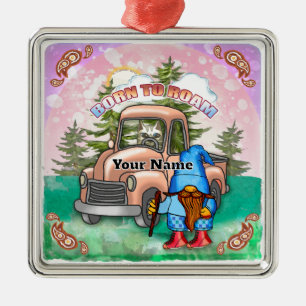 Ornamento De Metal Gnomo nascido para perambular