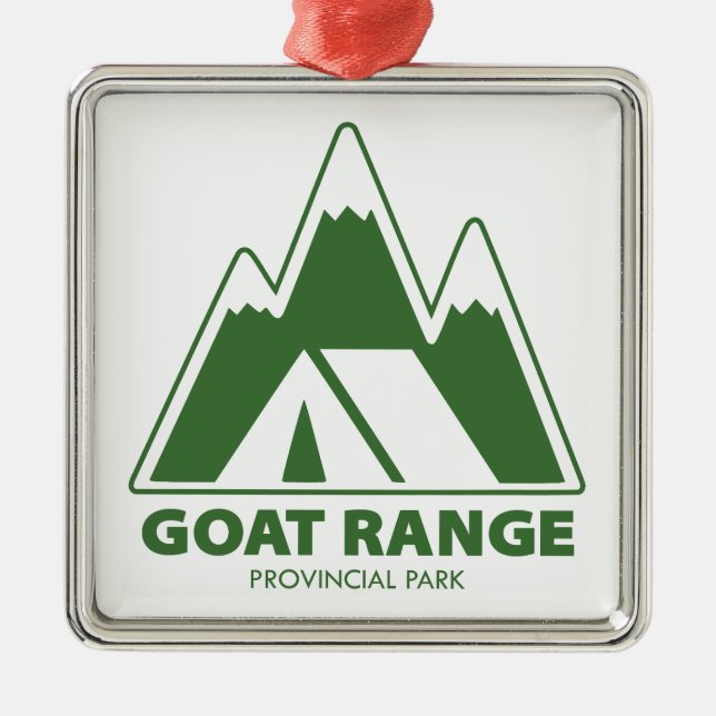 Ornamento De Metal Goat Range Provincial Park Mountains Camping (Frente)