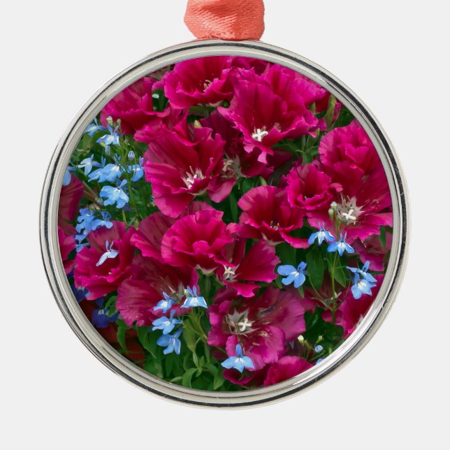 Ornamento De Metal Godetia E Lobelia Gifts (Frente)