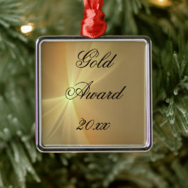 Ornamento De Metal Gold Award Metal Ornament