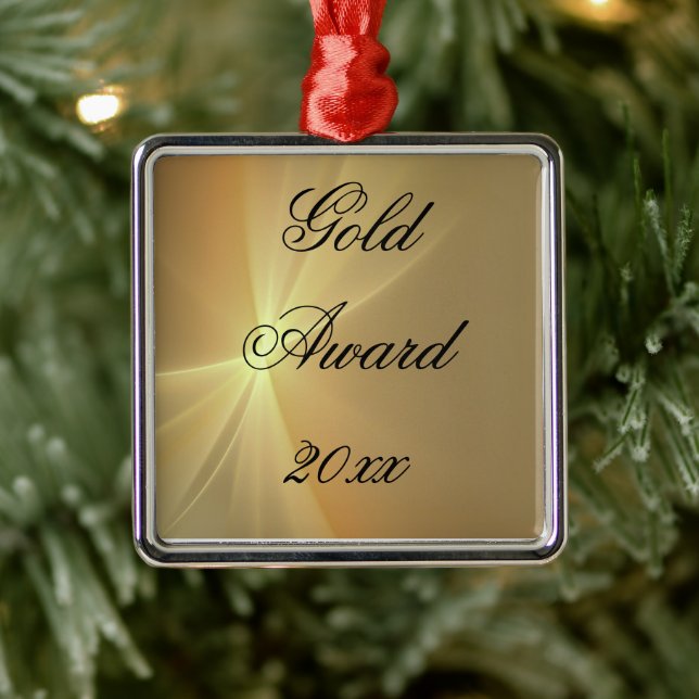 Ornamento De Metal Gold Award Metal Ornament (Árvore)