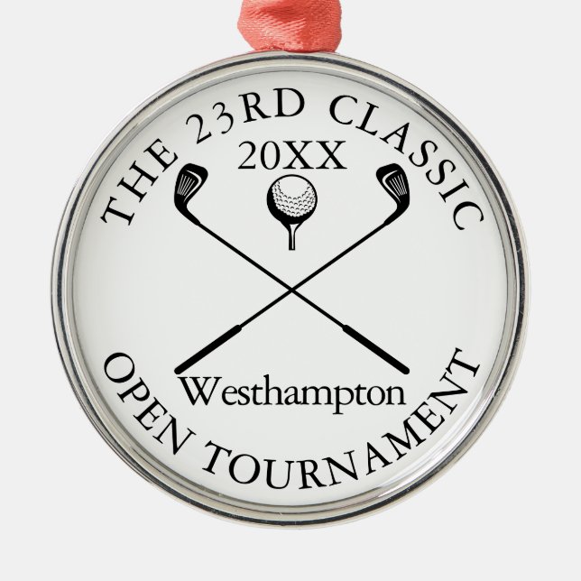 Ornamento De Metal Golf Tournament Classic Event Award (Frente)
