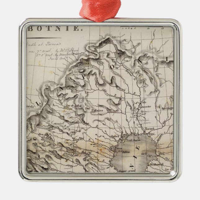 Ornamento De Metal Golfe de Botnie (Frente)