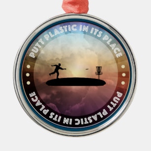 Ornamento De Metal Golfe de Disco