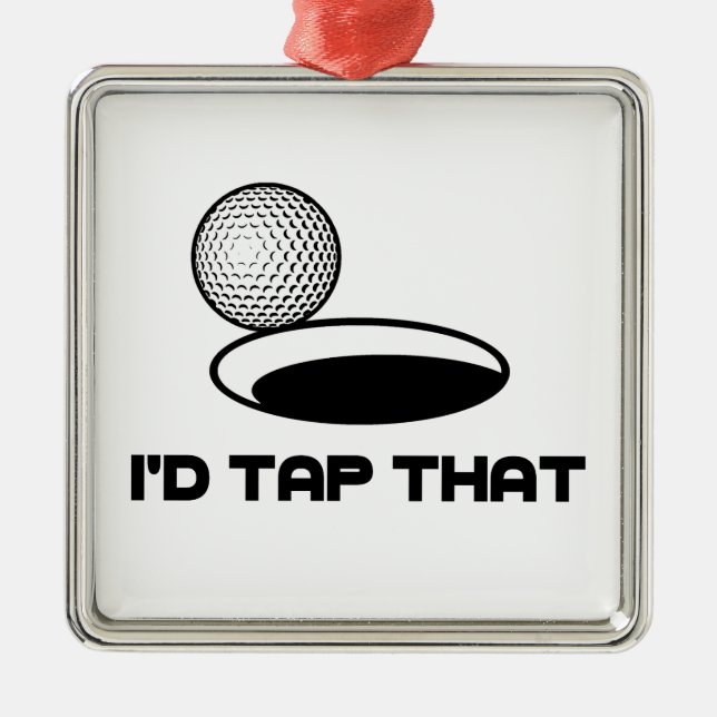 Ornamento De Metal Golfe eu bateria aquele (Frente)