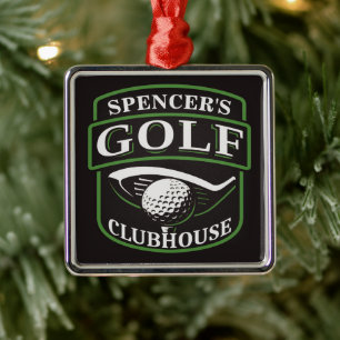 Ornamento De Metal Golfer ADNAME Pro Golf Player Clubhouse