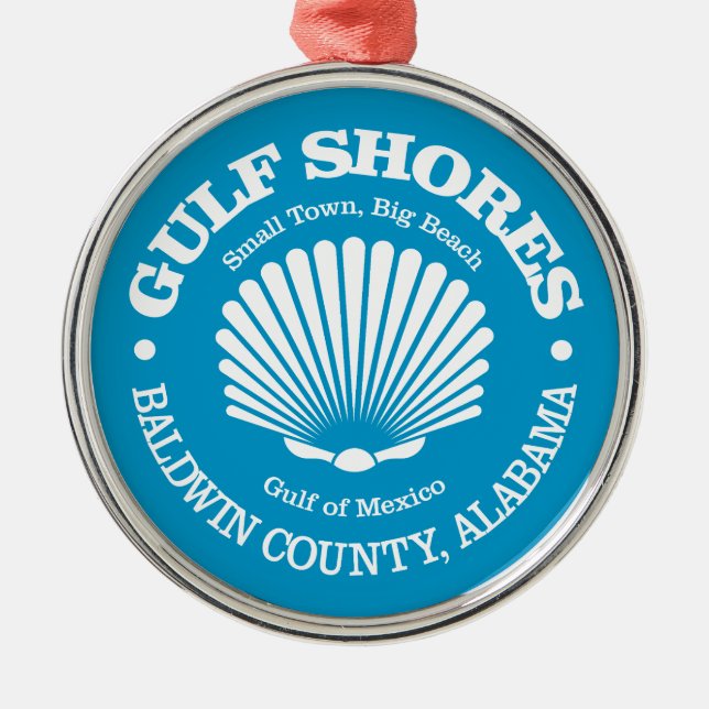 Ornamento De Metal Golfo (concha) (Frente)