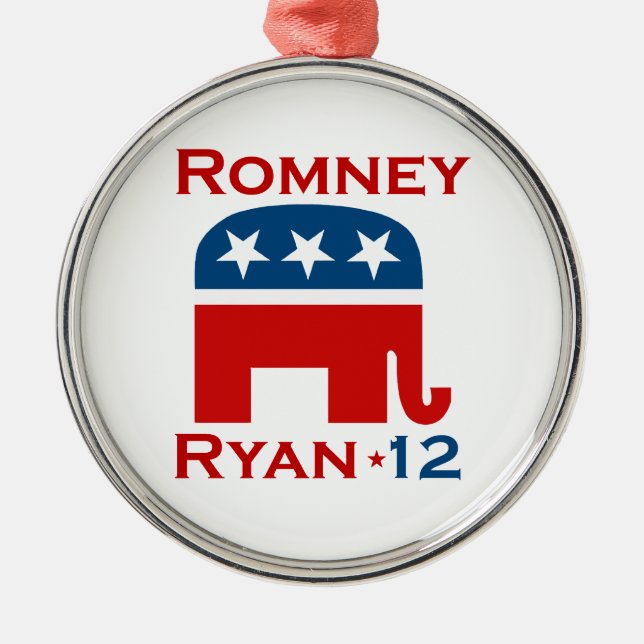ORNAMENTO DE METAL GOP 2012 DE ROMNEY RYAN (Frente)