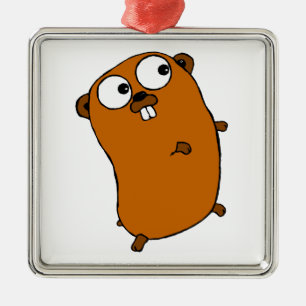 Ornamento De Metal Gopher customizável bonito
