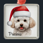 ORNAMENTO DE METAL GORDURA DE CHRISTMAS BICHON FRISE DOG COM SANTA HA<br><div class="desc">GORDURA DE CHRISTMAS BICHON FRISE DOG COM SANTA HAT</div>