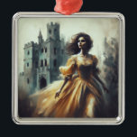 Ornamento De Metal Gothic Romance Book Cobrir Spooky Castle Horror<br><div class="desc">Há algo inegavelmente cativante sobre a imagem do romance gótico — corredores sombreados, corredores candelabros, e uma heroína solitária capturada entre o destino e o medo. Este Enfeites de natal de metal quadrado traz à vida aquela estética esquisita e romântica com uma ilustração inspirada na safra de uma mulher de...</div>