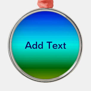 Ornamento De Metal Gradação Azul e Verde do Mar e do Céu