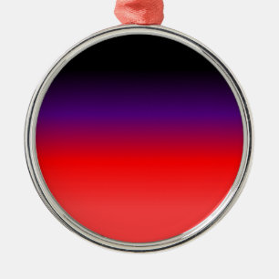 Ornamento De Metal Gradiente Preto, Roxo e Vermelho