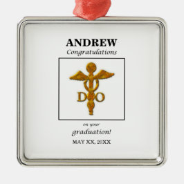 Ornamento De Metal Graduação de Osteopatia Parabéns