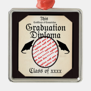 Ornamento De Metal Graduation Diploma Photo Frame