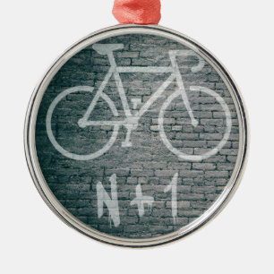 Ornamento De Metal Grafite de bicicleta N+1