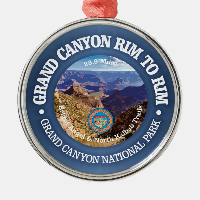 Ornamento De Metal Grand Canyon Rim para Rim (rd) (Frente)