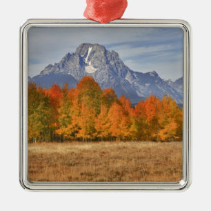 Ornamento De Metal Grand Teton NP, Mount Moran e aspen