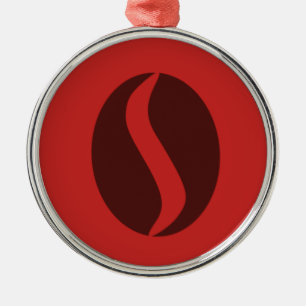 Ornamento De Metal Grão de Café Funky