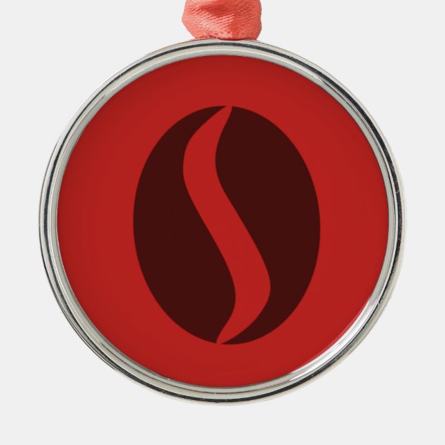 Ornamento De Metal Grão de Café Funky (Frente)