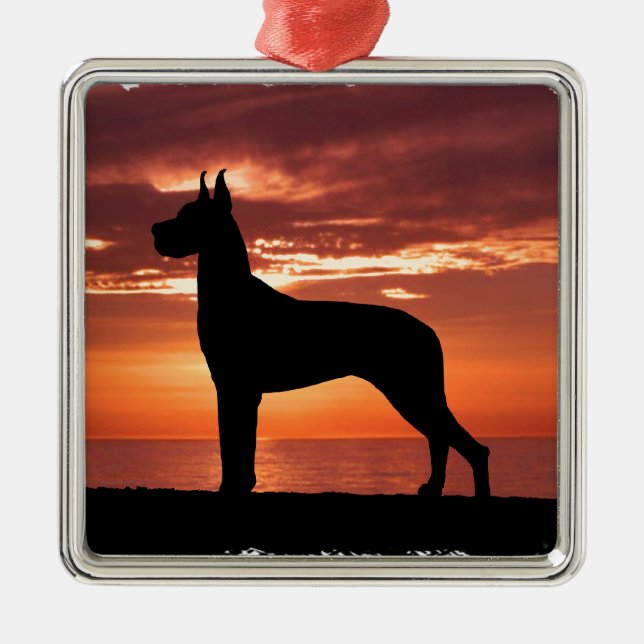 Ornamento De Metal Great dane (Frente)