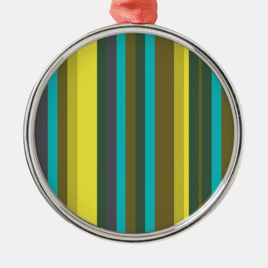 Ornamento De Metal Green_stripes