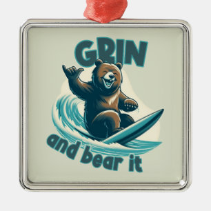 Ornamento De Metal Grin E Bear