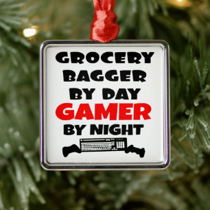 Ornamento De Metal Grocery Bagger Adora Jogar Videos games