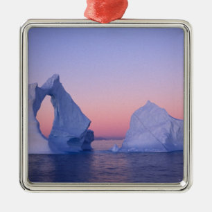 Ornamento De Metal Groenlândia, Iceberg ao pôr do sol.