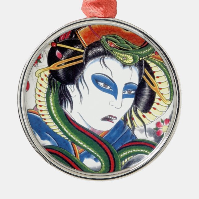 Ornamento De Metal Grotesco e Cobra (Frente)