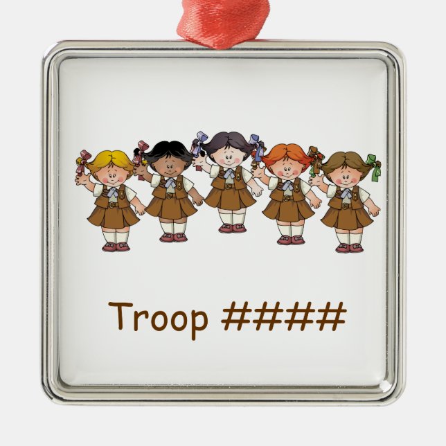 Ornamento De Metal Grupo da brownie (Frente)