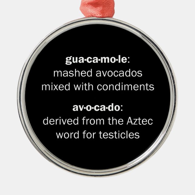 Ornamento De Metal Guacamole Testicles (Frente)