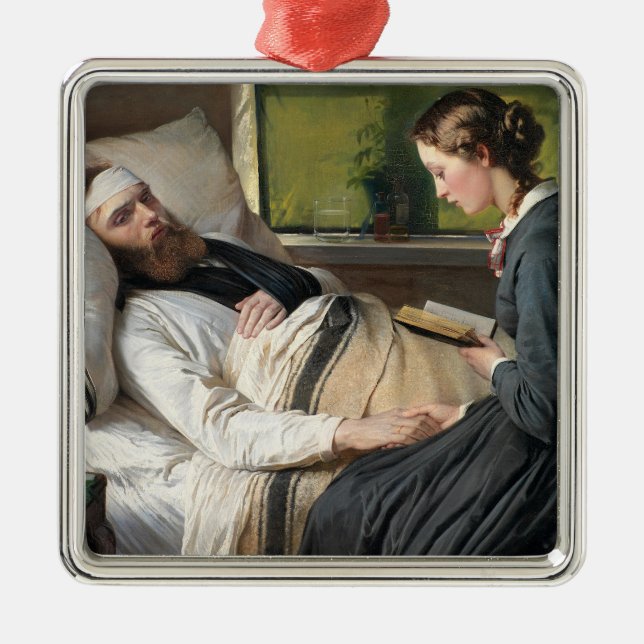 Ornamento De Metal Guerreiro ferido (por Elisabeth Jerichau-Baumann) (Frente)