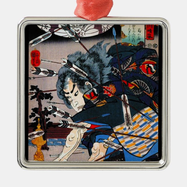 Ornamento De Metal Guerreiro Samurai tradicional oriental Legal (Frente)