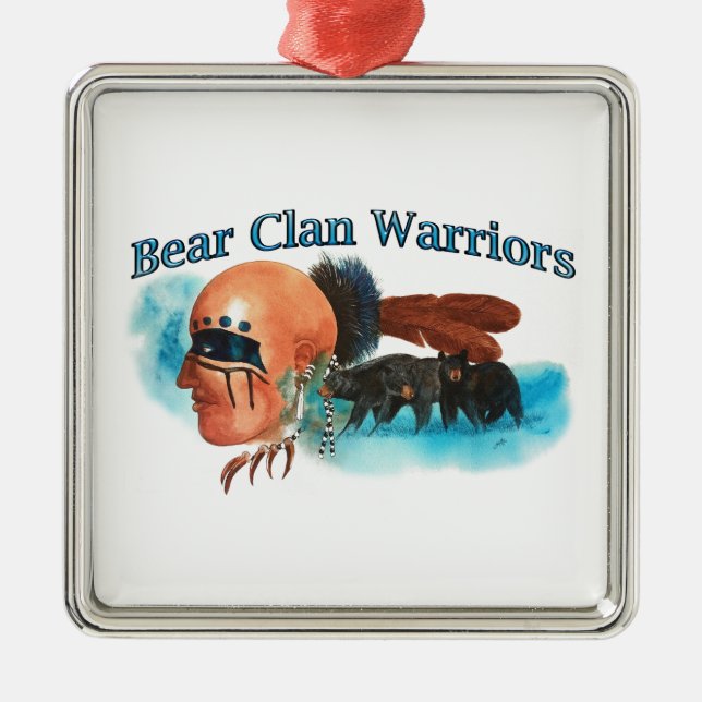 Ornamento De Metal Guerreiros do clã do urso (Frente)