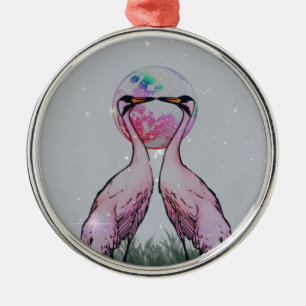 Ornamento De Metal Guindastes do amor