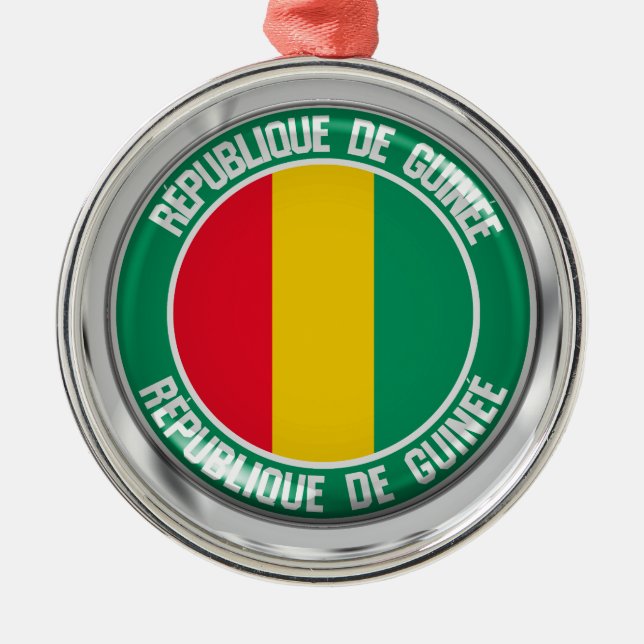 Ornamento De Metal Guiné Round Emblem (Frente)