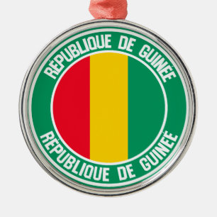 Ornamento De Metal Guiné Round Emblem