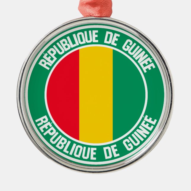 Ornamento De Metal Guiné Round Emblem (Frente)